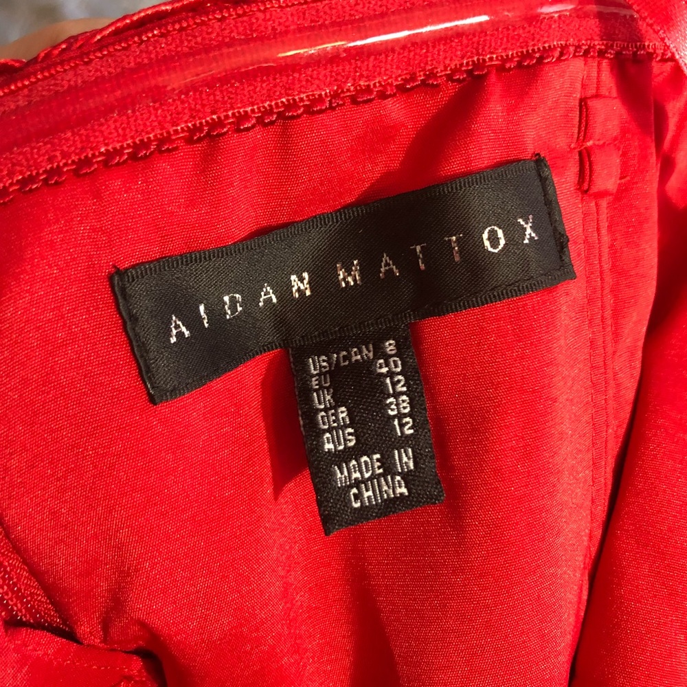 Red Aiden Mattox Gown New - Picture 6 of 7